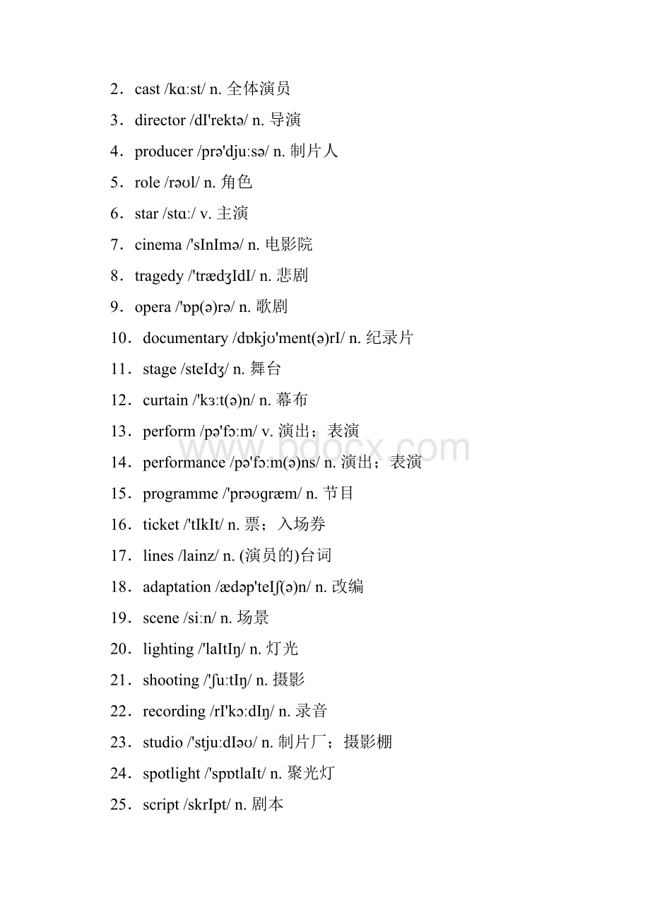 版一轮复习英语外研版必修二 Module 6Films and TV Programmes.docx_第3页