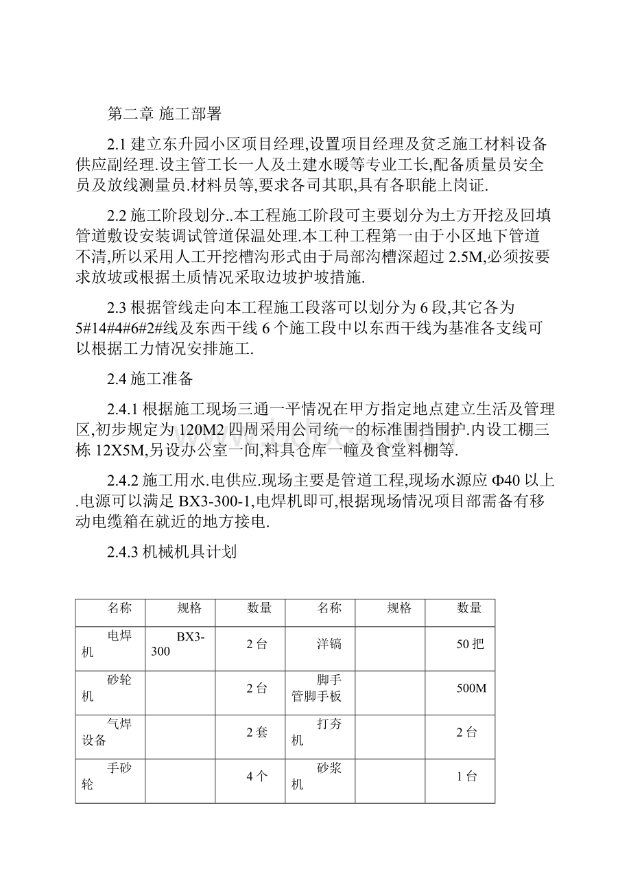 市政热力外网工程施工组织设计方案.docx_第3页