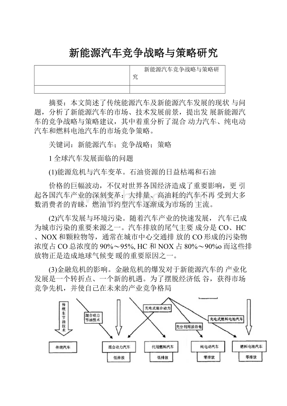 新能源汽车竞争战略与策略研究.docx_第1页