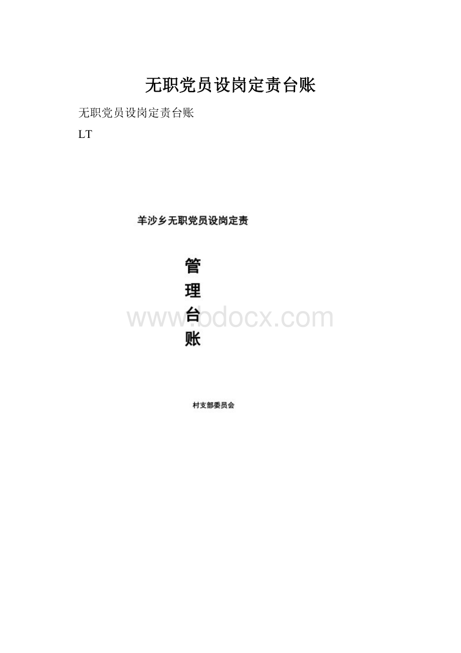 无职党员设岗定责台账.docx