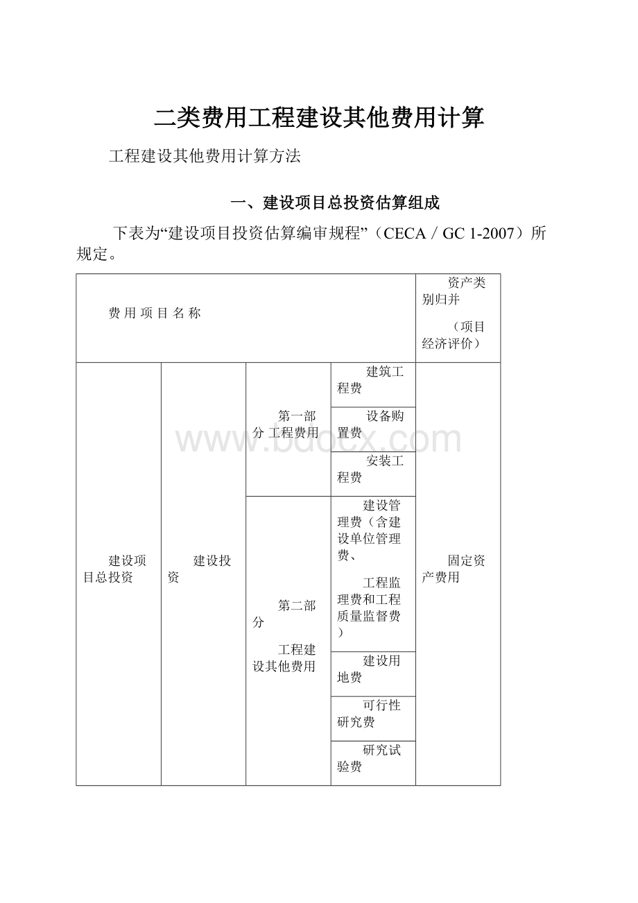 二类费用工程建设其他费用计算.docx_第1页