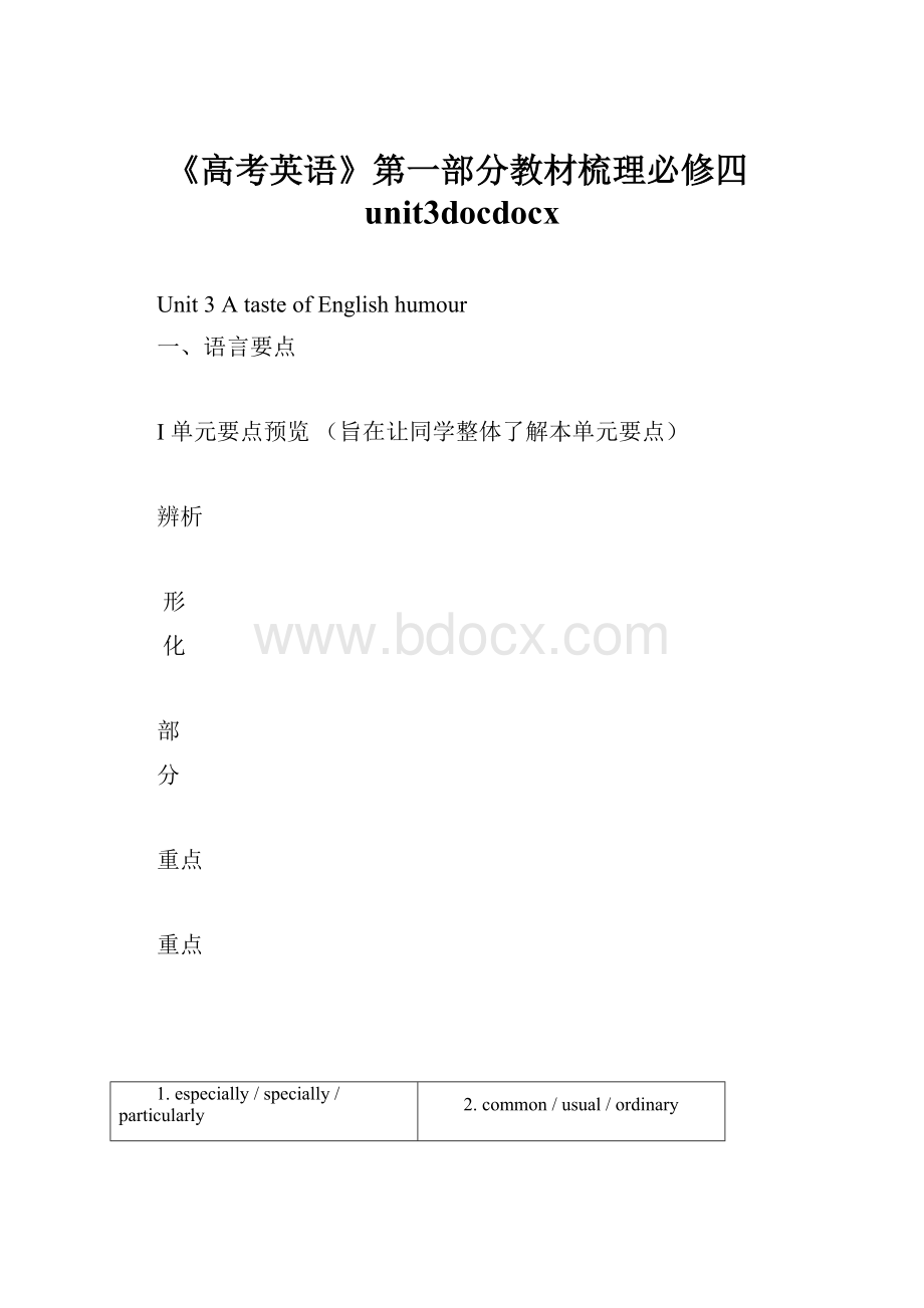 《高考英语》第一部分教材梳理必修四unit3docdocx.docx