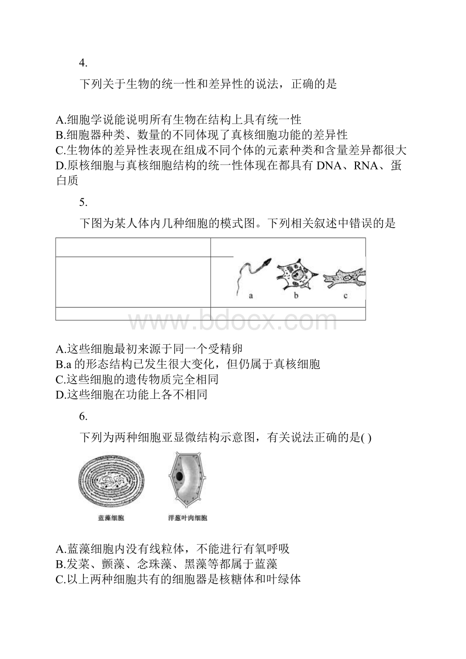 高三生物一轮专项复习多种多样的细胞综合检测.docx_第2页