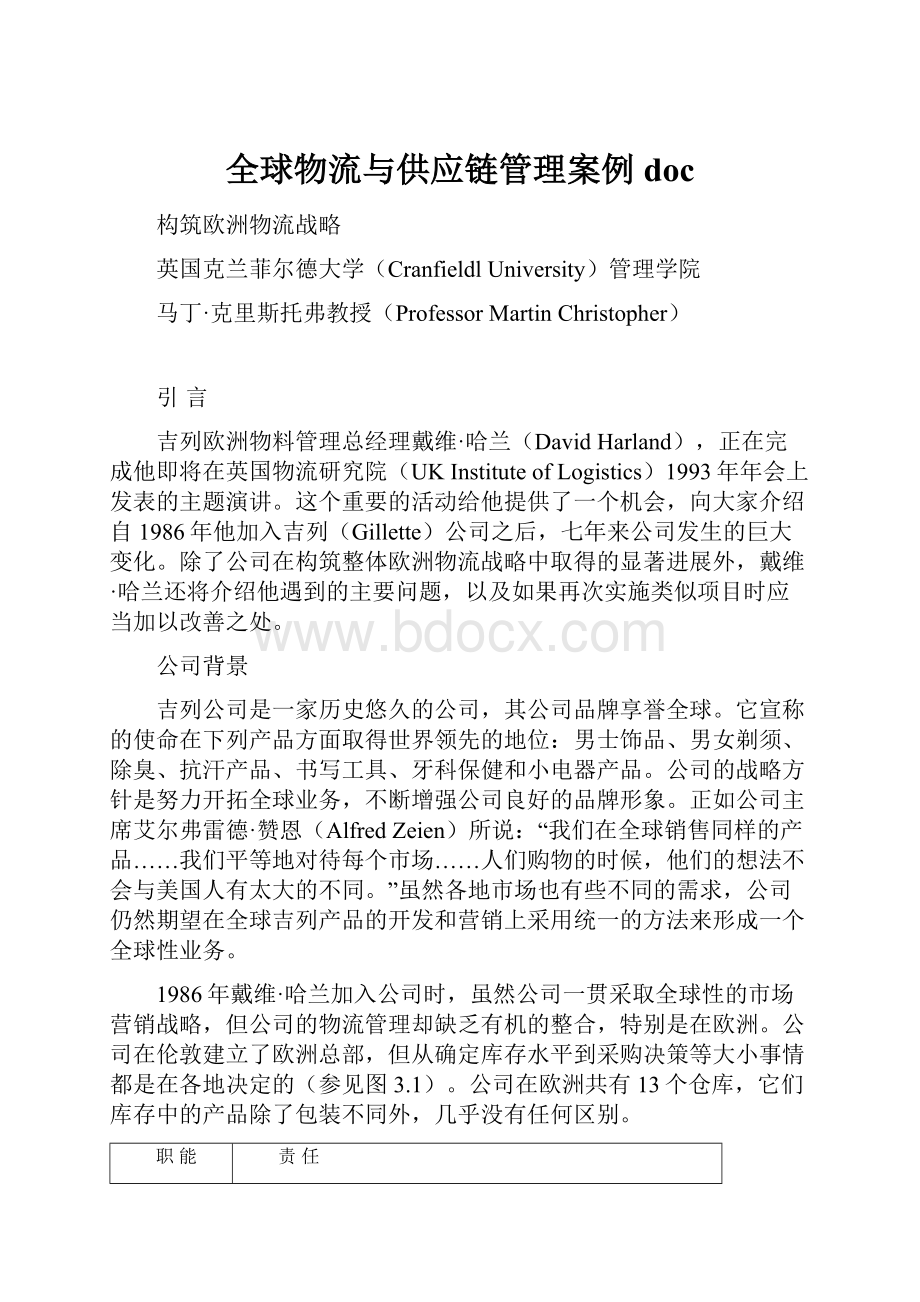 全球物流与供应链管理案例doc.docx