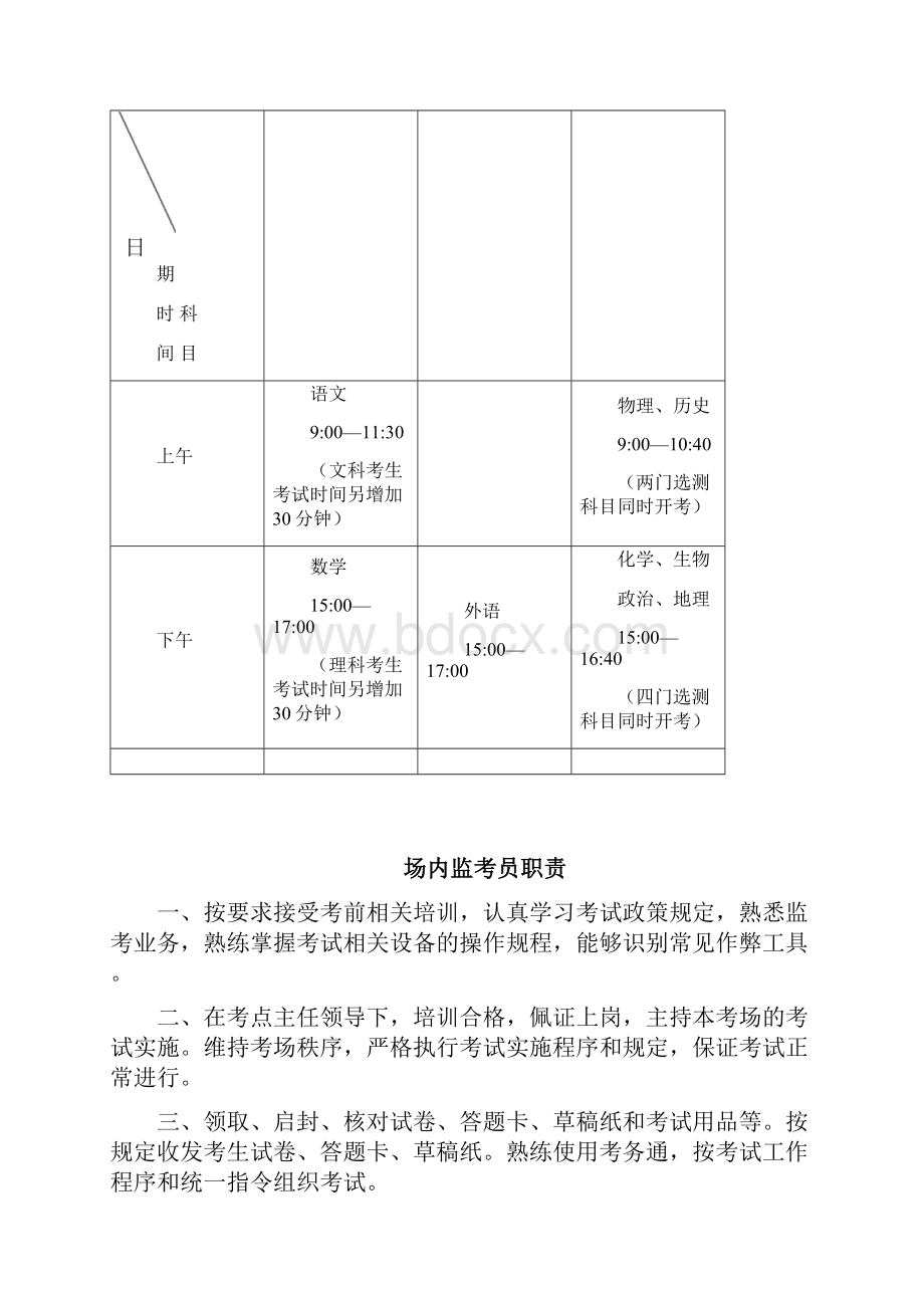 普通高校招生全国统一考试监考人员手册最新推荐.docx_第2页