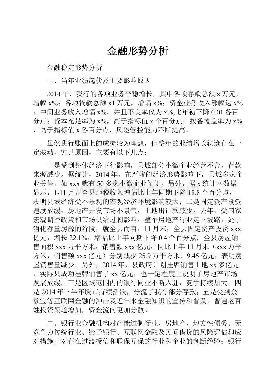 金融形势分析.docx