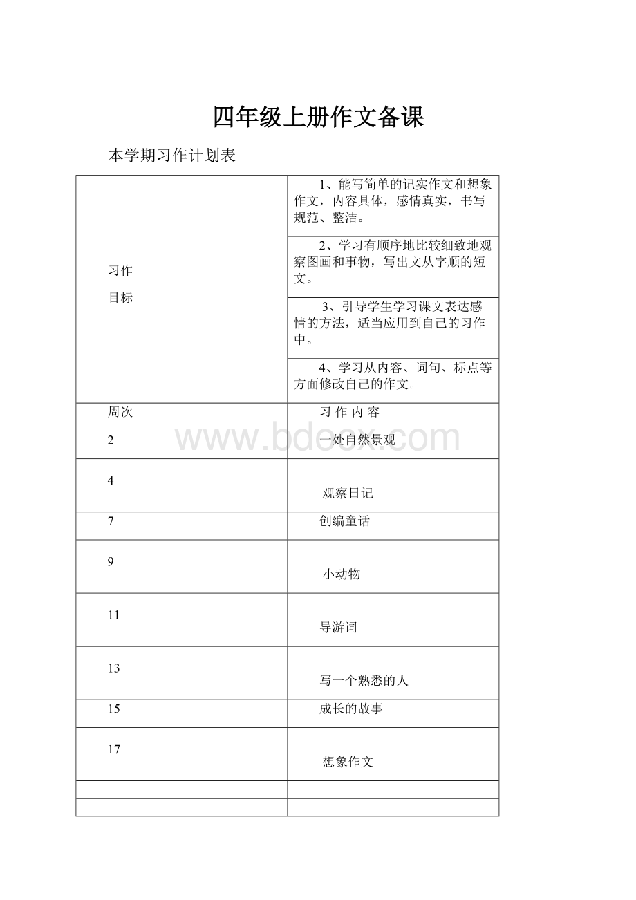 四年级上册作文备课.docx_第1页