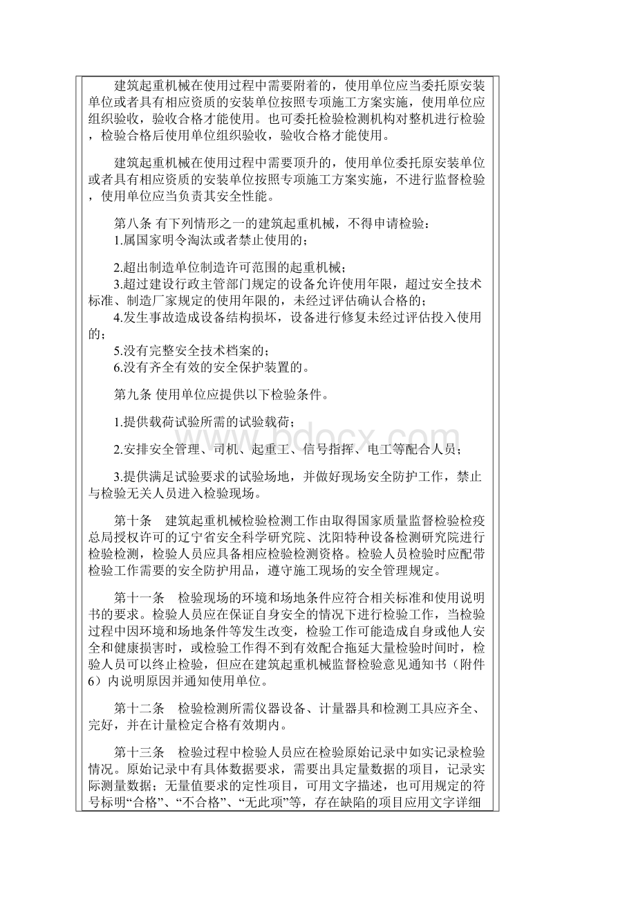 沈阳市房屋建筑工地建筑起重机械监督检验规定.docx_第3页