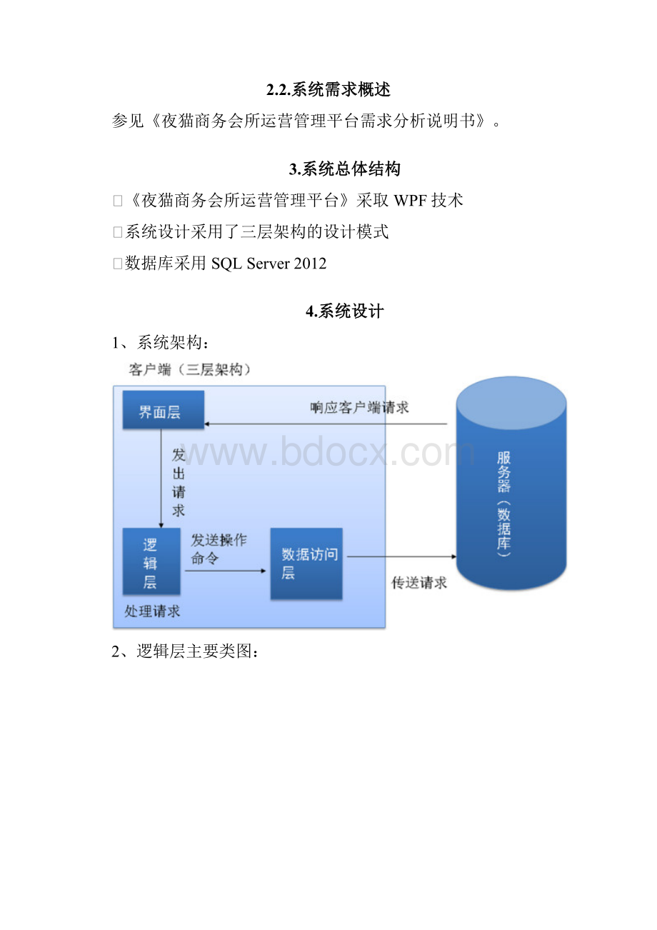 夜猫商务会所运营管理平台系统设计说明书要点.docx_第2页