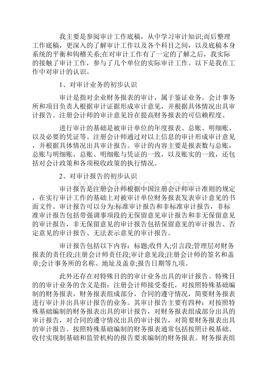 审计实习报告范文精选.docx_第2页