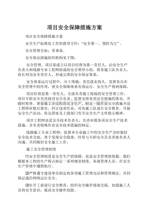 项目安全保障措施方案.docx