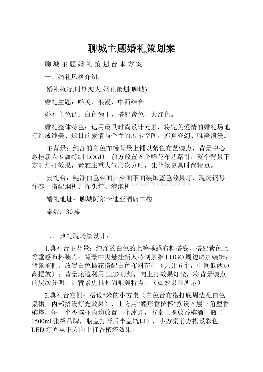 聊城主题婚礼策划案.docx