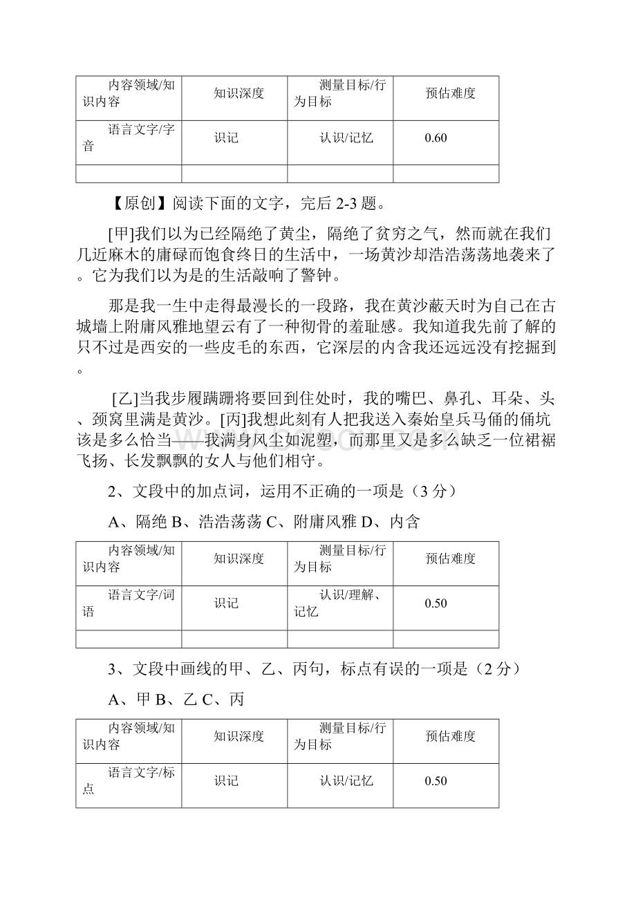 浙江省杭州市高考语文命题比赛试题.docx_第2页