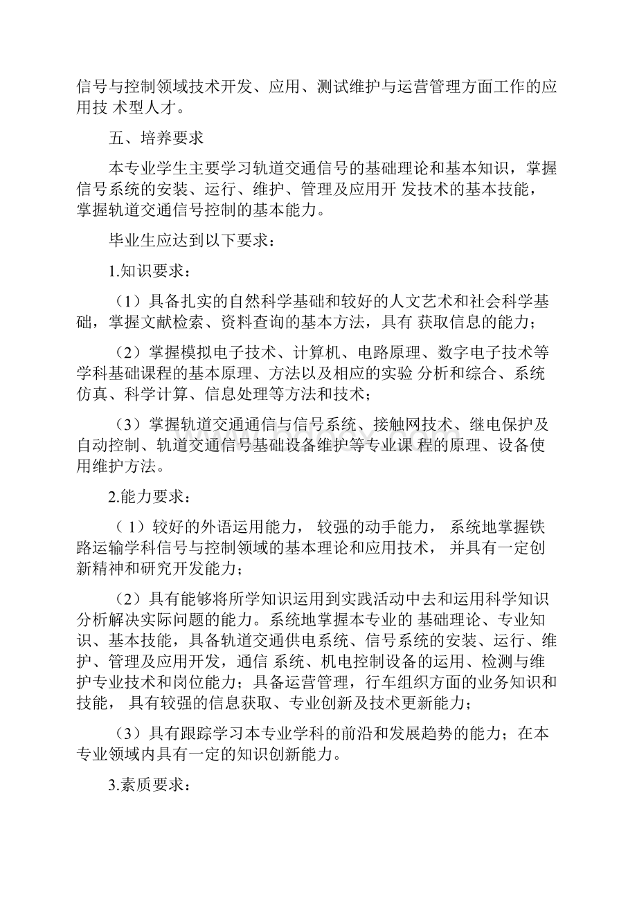 轨道交通信号与控制专业人才培养方案.docx_第2页