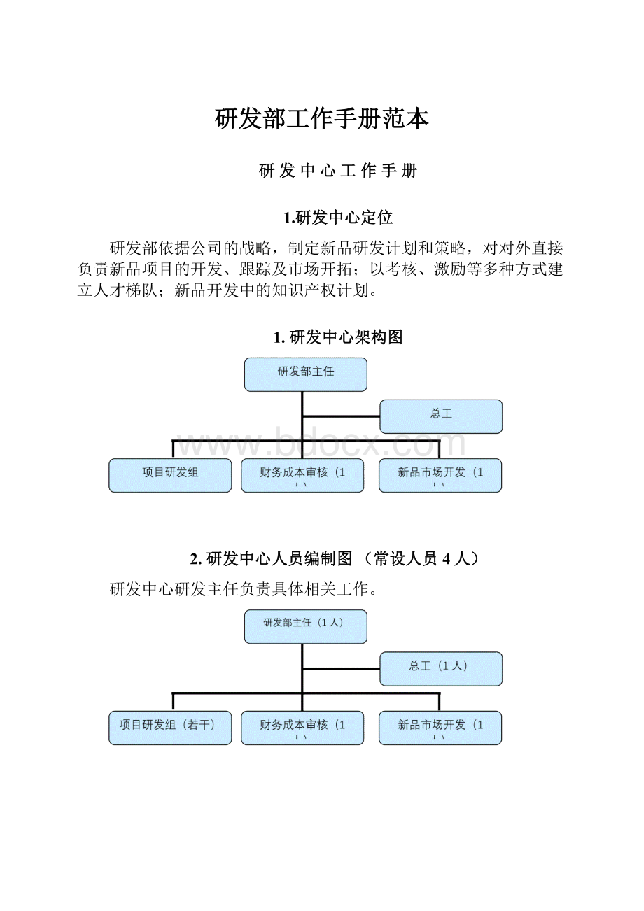 研发部工作手册范本.docx_第1页