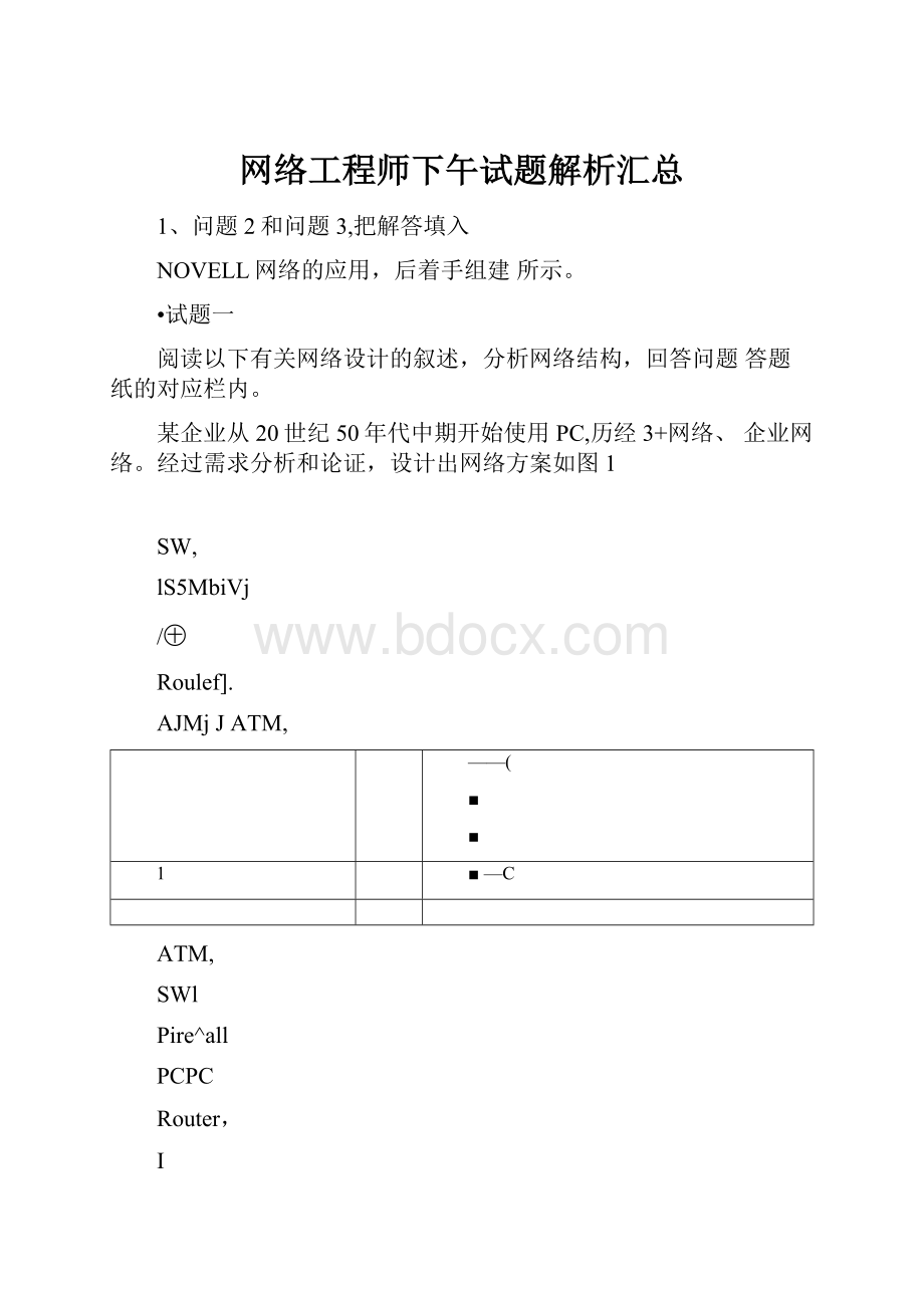 网络工程师下午试题解析汇总.docx_第1页