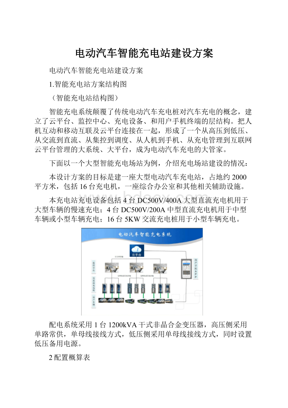 电动汽车智能充电站建设方案.docx