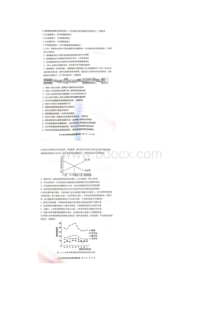 山东省临沂市兰陵县学年高二上学期期末考试生物试题 扫描版含答案.docx_第2页