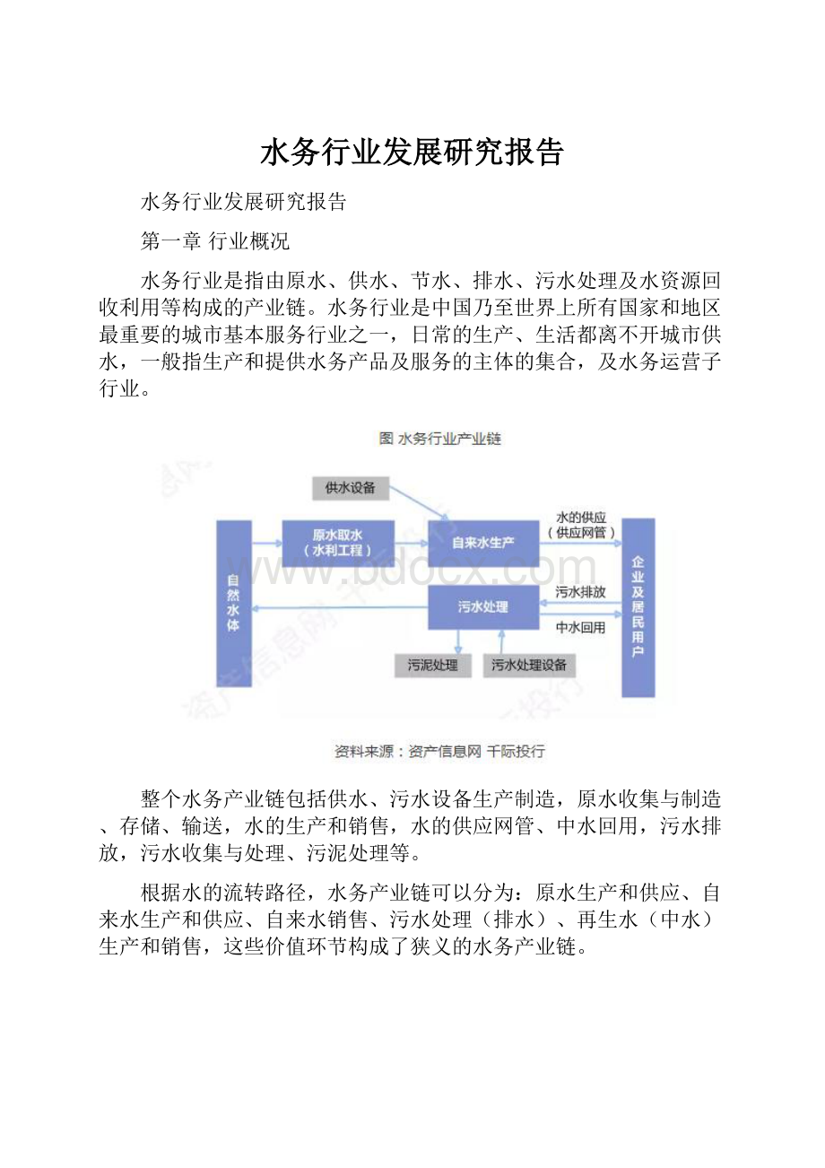 水务行业发展研究报告.docx