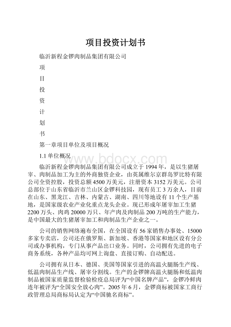 项目投资计划书.docx_第1页