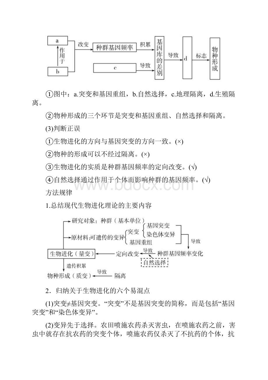 届高中生物一轮复习人教版生物进化学案.docx_第3页