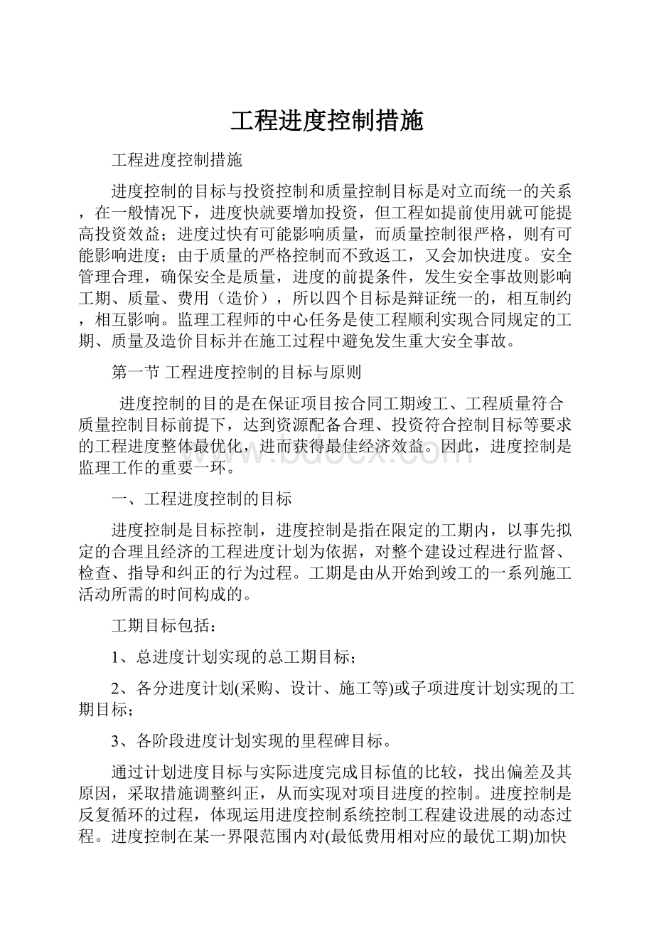 工程进度控制措施.docx