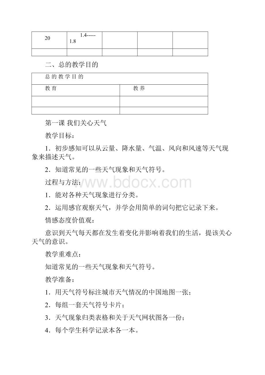 新版教科版四年级上册科学全册教案1.docx_第3页