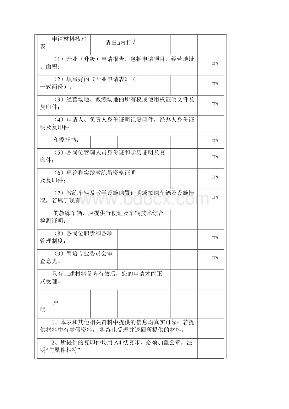 机动车驾驶员培训申请表样表.docx_第2页