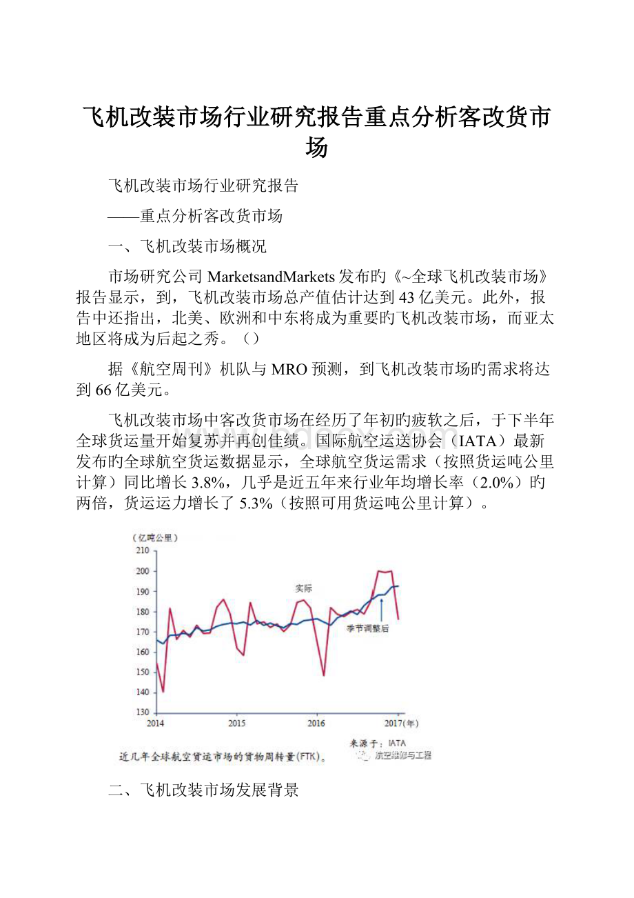 飞机改装市场行业研究报告重点分析客改货市场.docx