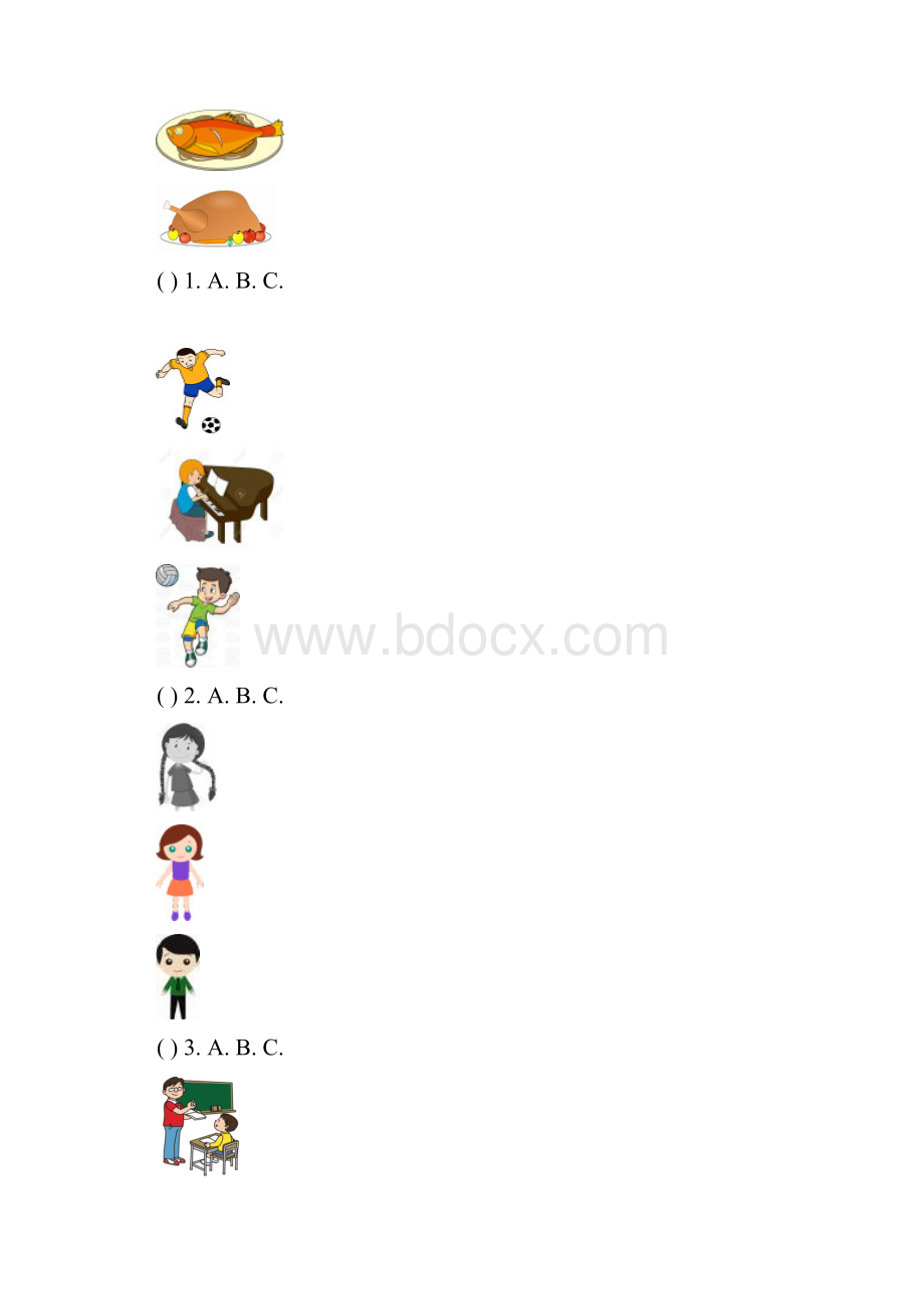 译林版学年度第一学期5A英语期末考试试题附听力稿及答案.docx_第3页