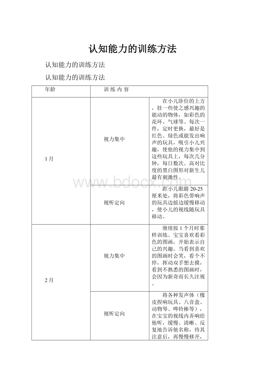 认知能力的训练方法.docx