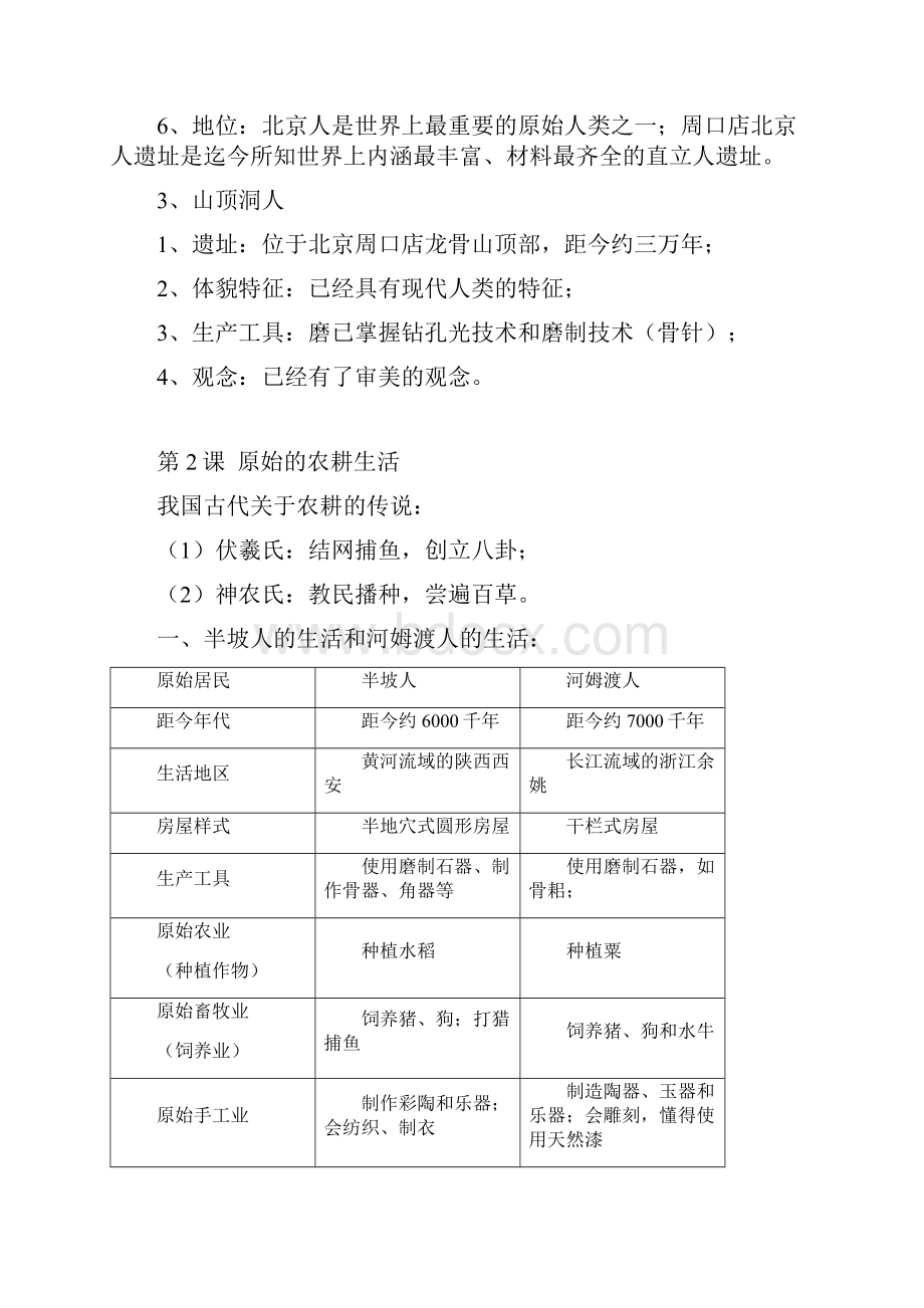 最新人教版七年级上册中国历史知识点总结归纳全册.docx_第2页