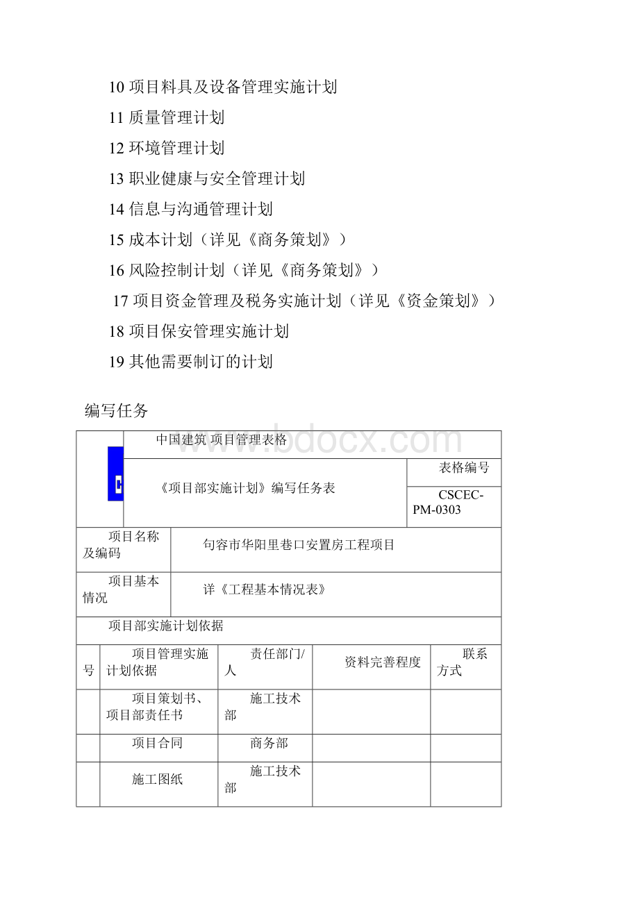 某安置房项目项目部实施计划书.docx_第2页