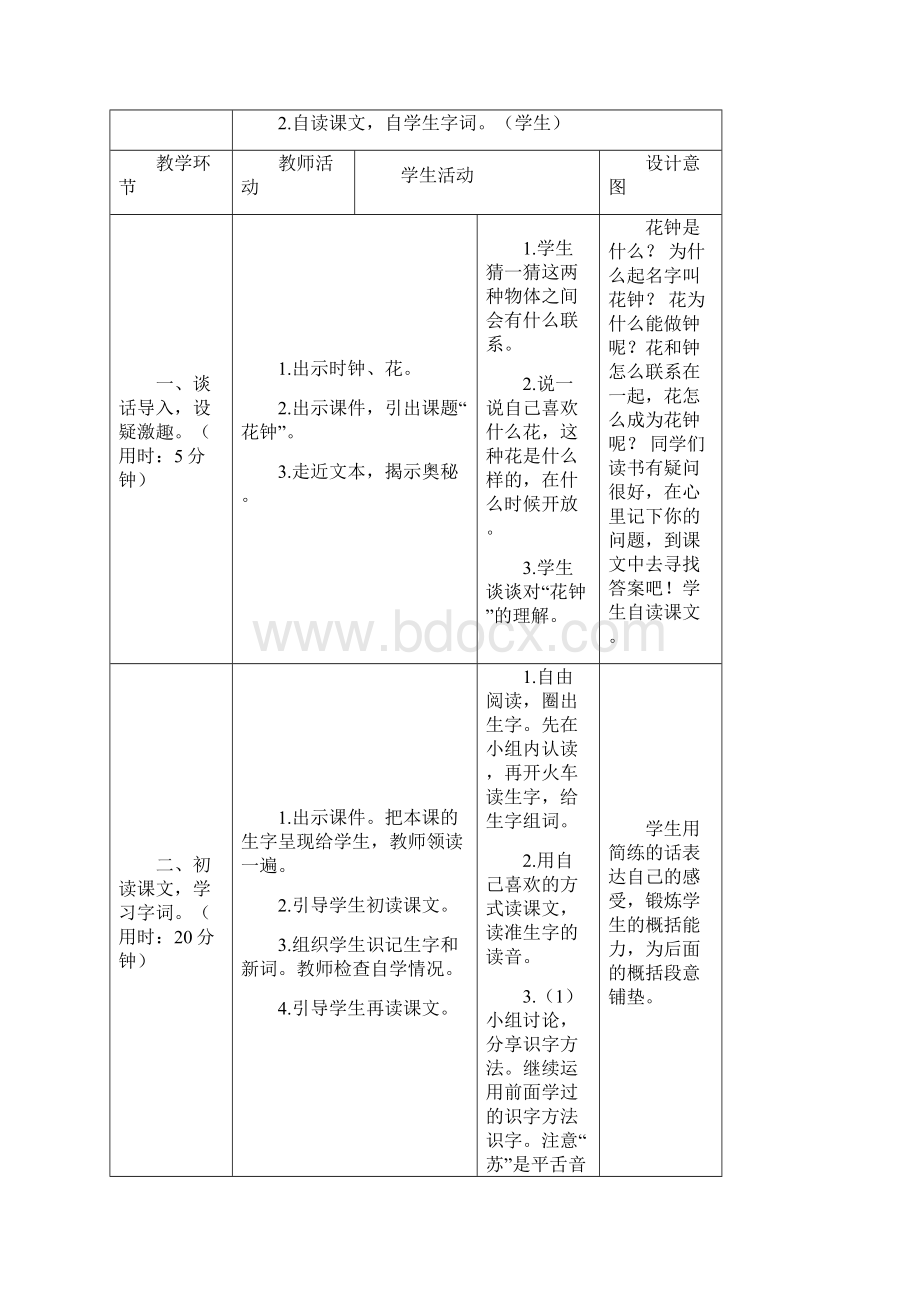 部编人教版三年级下册语文第四单元教案设计表格版.docx_第3页