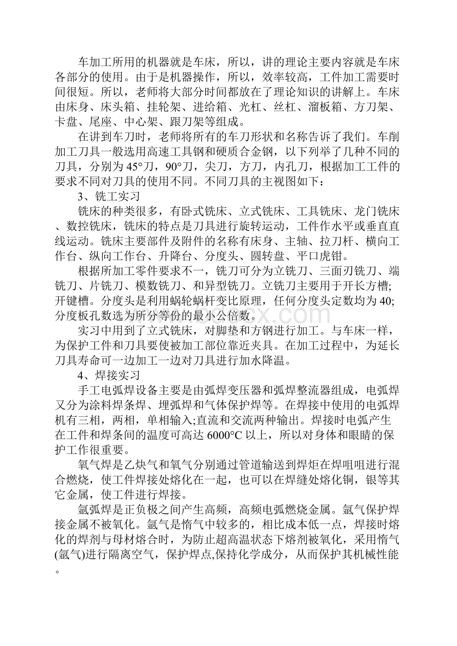 XX年金工实习报告3000字.docx_第2页