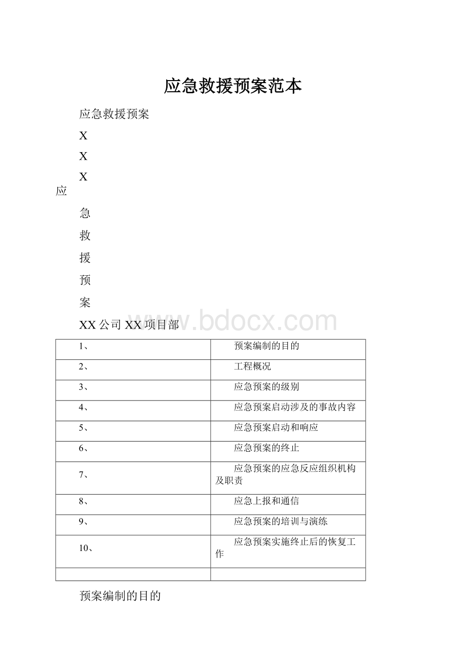 应急救援预案范本.docx_第1页