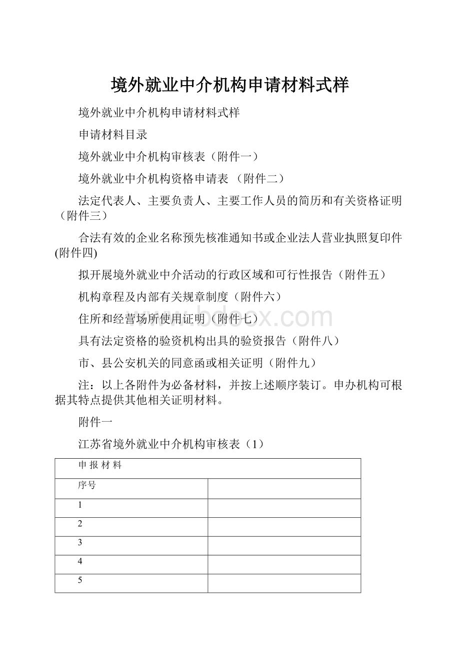 境外就业中介机构申请材料式样.docx