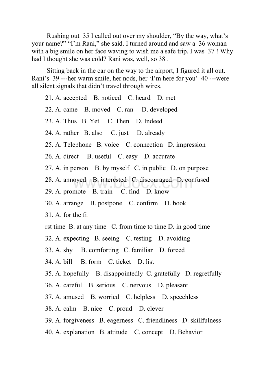 整理+答案解析全国各地高考英语完形填空汇编元宵 附解析学生版.docx_第3页