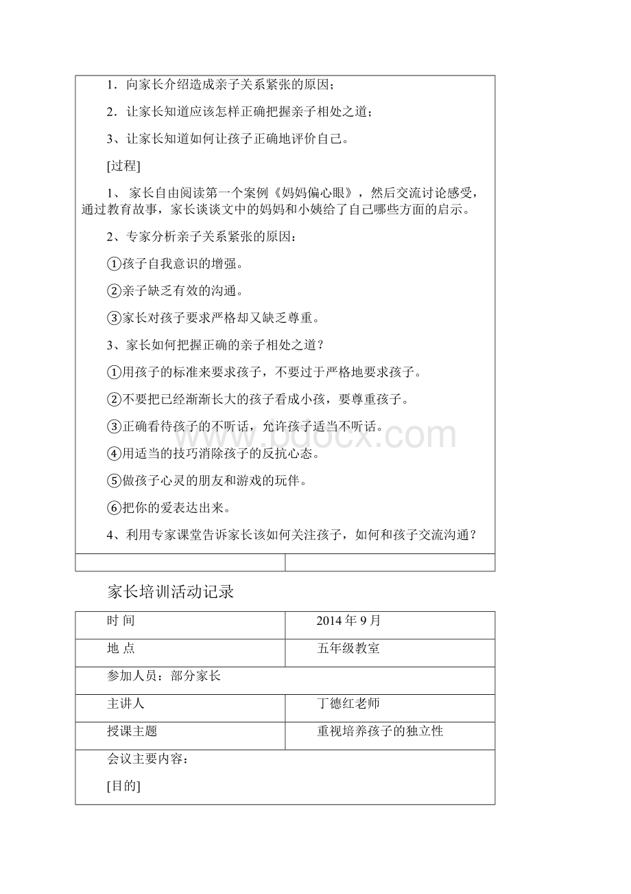 最新小学家长培训活动记录.docx_第3页