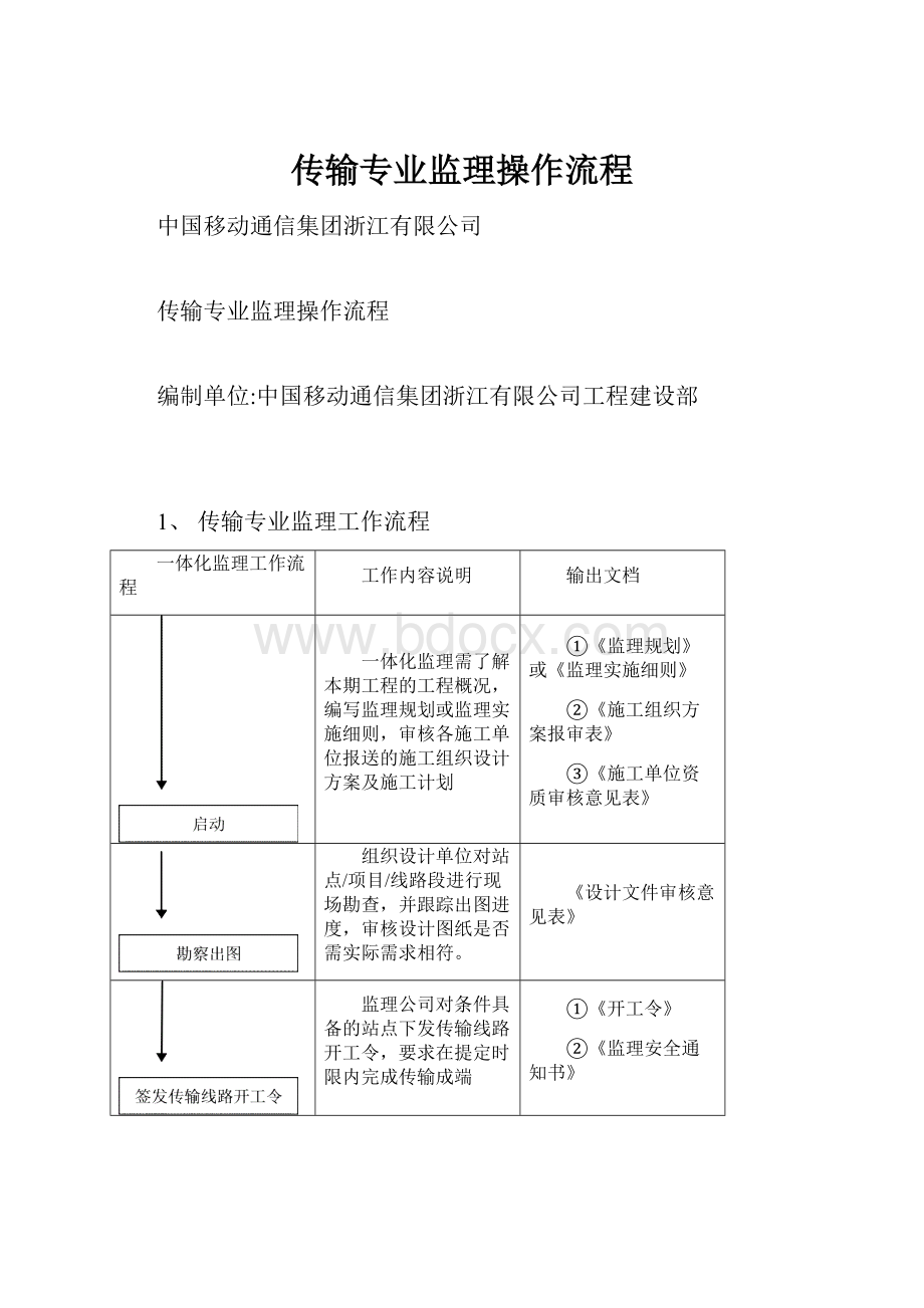 传输专业监理操作流程.docx