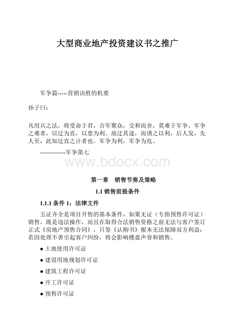 大型商业地产投资建议书之推广.docx_第1页