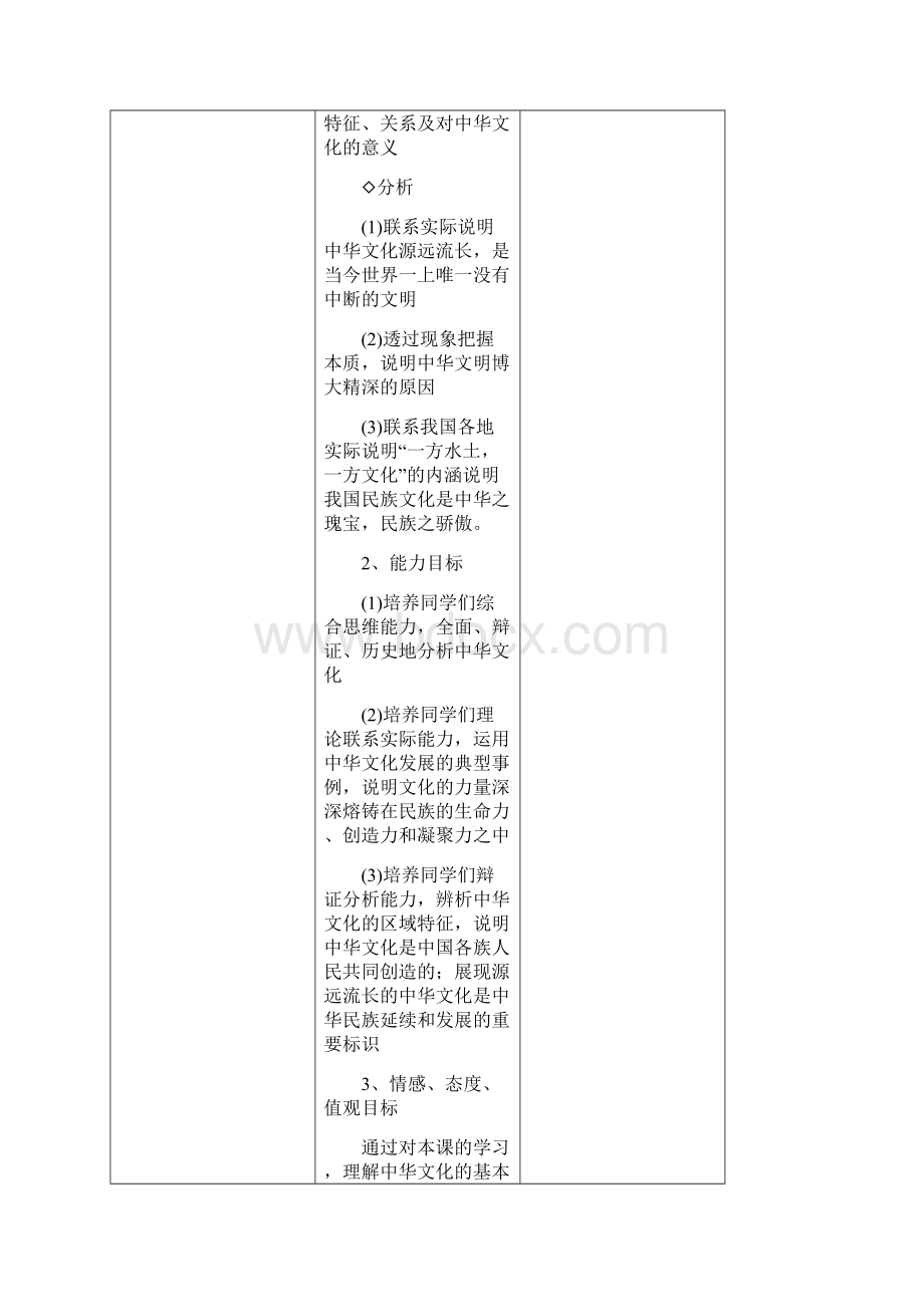 高中政治教案必修三 第六课 我们的中华文化.docx_第2页