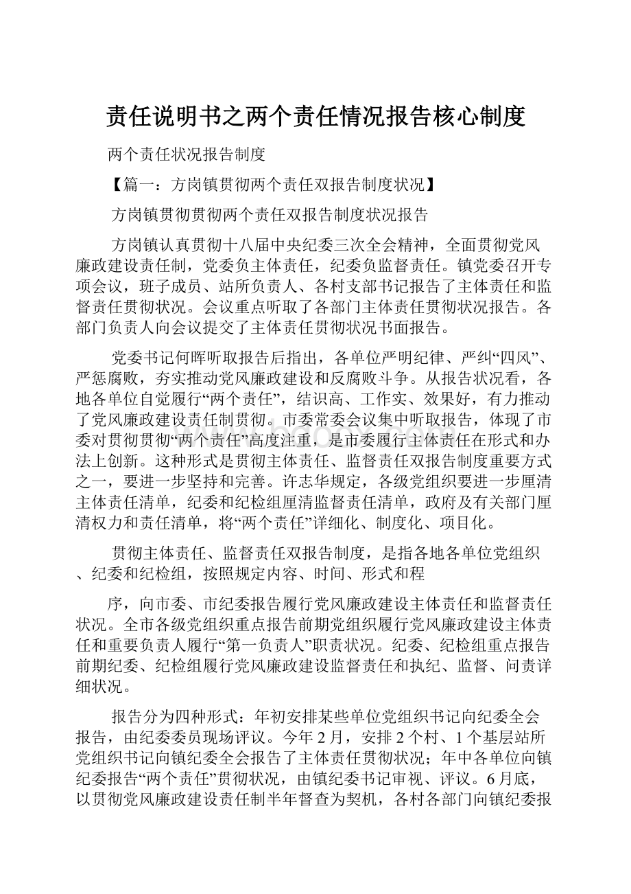 责任说明书之两个责任情况报告核心制度.docx_第1页