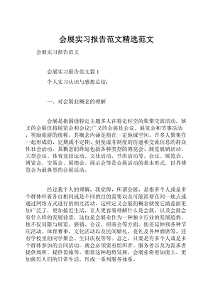 会展实习报告范文精选范文.docx