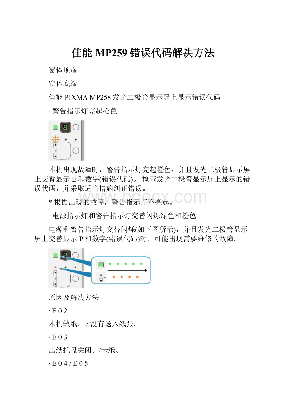 佳能MP259错误代码解决方法.docx_第1页