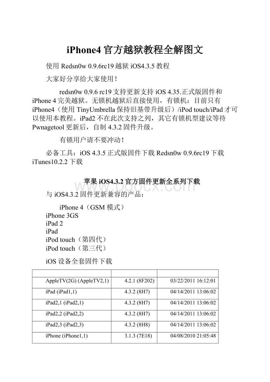 iPhone4官方越狱教程全解图文.docx_第1页