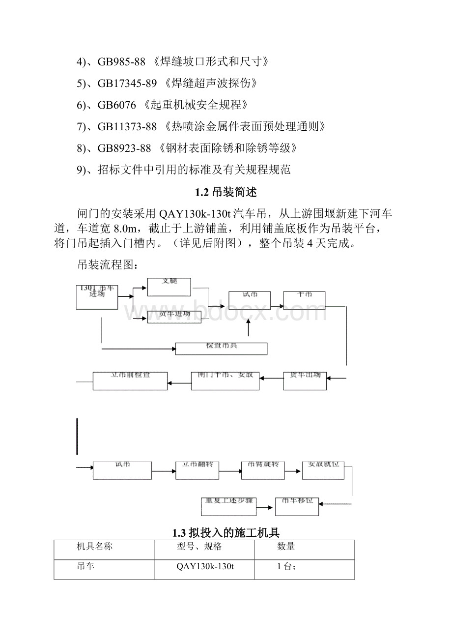 完整word版大沙河闸门吊装施工方案.docx_第2页