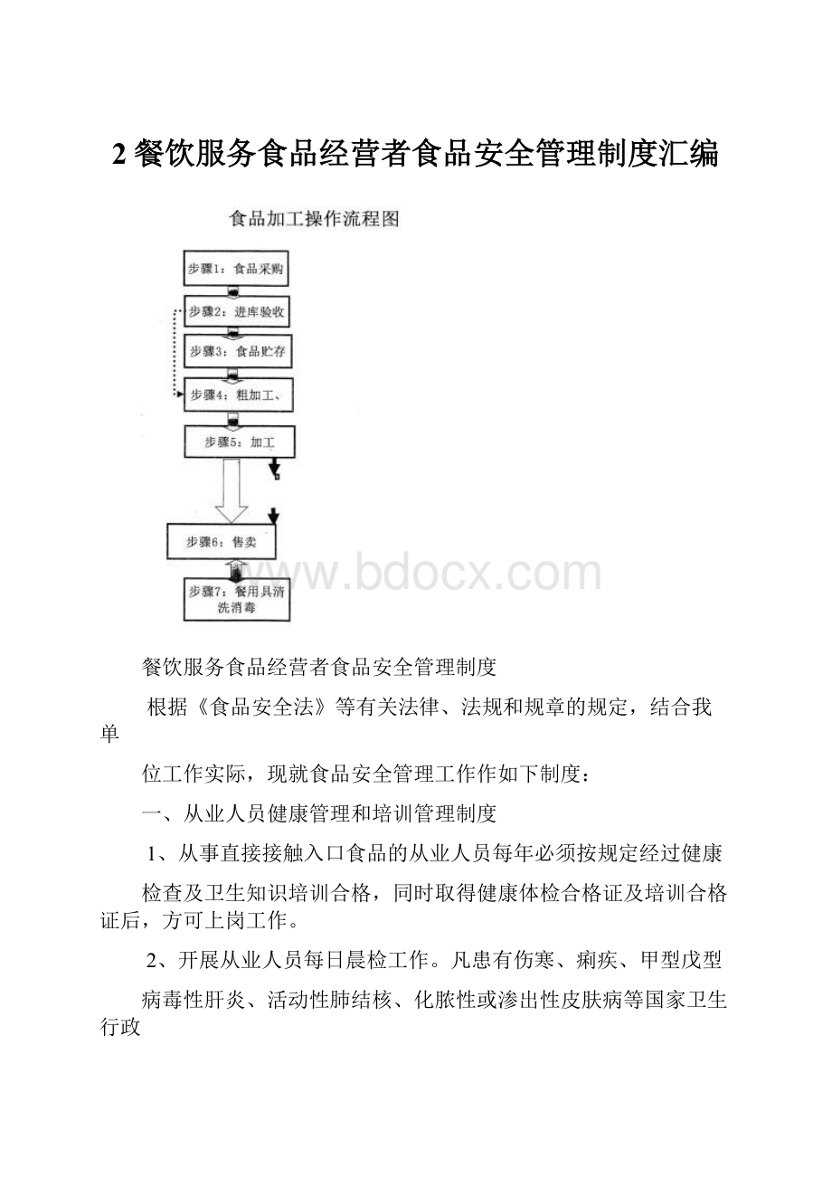 2餐饮服务食品经营者食品安全管理制度汇编.docx