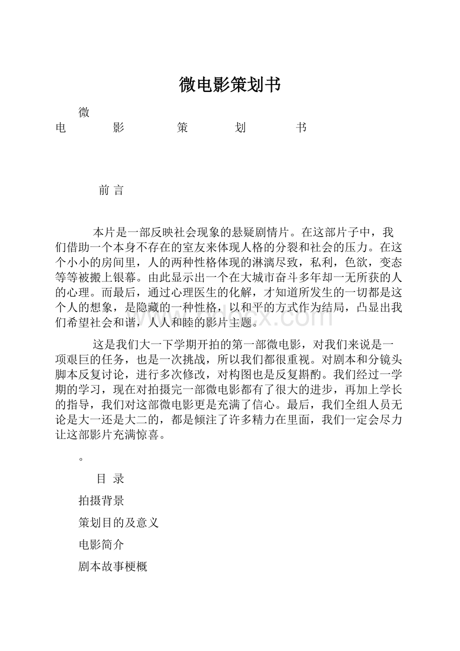 微电影策划书.docx