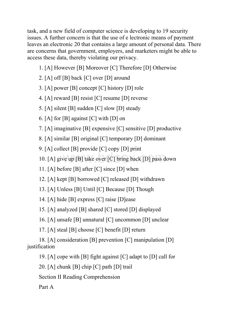 全国硕士研究生入学统一考试英语二真题及参考答案.docx_第2页